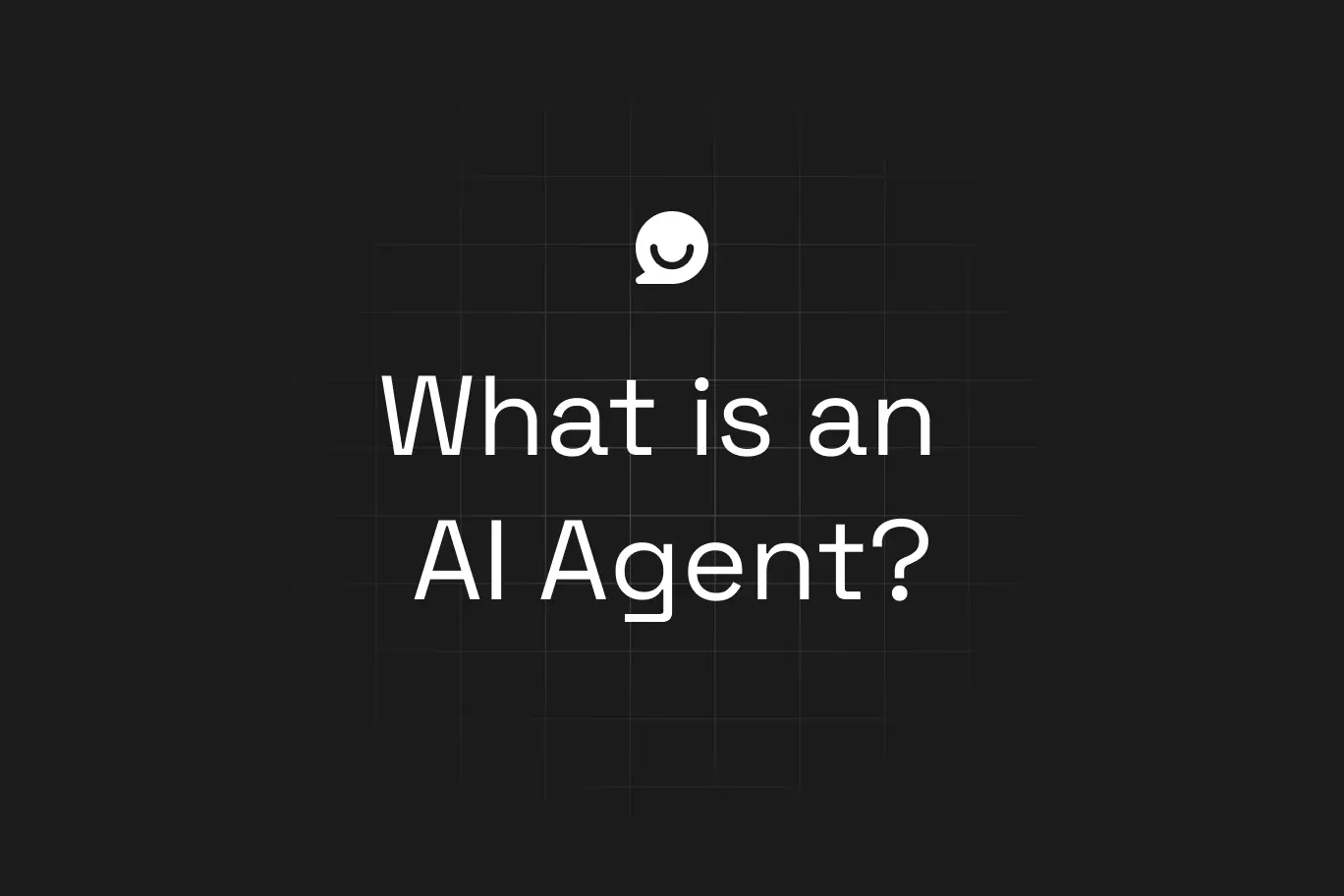Dark background with Billy.Chat logo above the white text: “What is an AI Agent?”